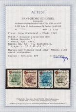 Rheinland Pfalz Mi.-Nr. 42/45 oo