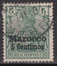 Dt. Kol. Marocco Mi.-Nr. 8 II oo
