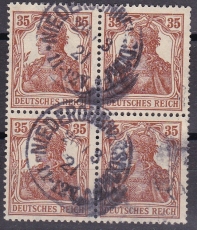 Deutsches Reich Mi.-Nr. 103 a oo gepr. INFLA Viererblock