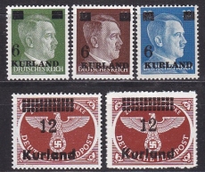 Dt.Bes. Kurland Mi.-Nr. 1/4 A + B **