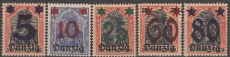 Danzig Mi.-Nr. 16/20 **