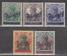 Danzig Mi.-Nr. 21/25 **