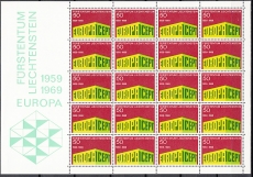 CEPT - Liechtenstein 1969 ** Kleinbogen