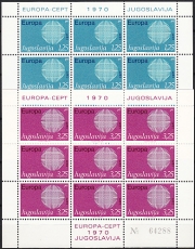 CEPT - Jugoslawien 1970 ** Kleinbogen
