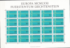 CEPT - Liechtenstein 1971 ** Kleinbogen