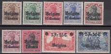 Landespost in Belgien Mi.-Nr. 1/9 *