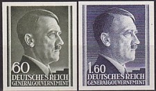 Generalgouvernement Mi.-Nr. 86 + 88 U **