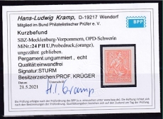 SBZ Mi.-Nr. 24 P II U ** Kurzbefund