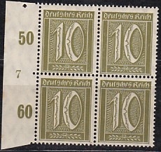 Deutsches Reich Mi.-Nr. 159 ** Viererblock
