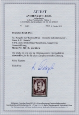 Deutsches Reich Mi.-Nr. 540 y b ** Fotoattest
