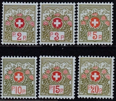 Schweiz Portofreiheit Mi. Nr. 2/7 II **