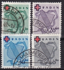 Baden Mi.-Nr. 42/45 A oo Fotoattest