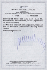 Deutsches Reich Mi.-Nr. 87 I d ** Fotoattest