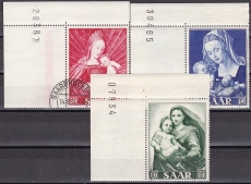 Saar Mi.-Nr. 351/53 oo Eckrand