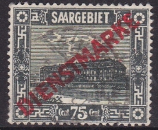 Saar Dienst Mi.-Nr. 15 PF III oo Kurzbefund