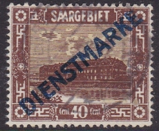 Saar Dienst Mi.-Nr. 8 PF XXI oo Kurzbefund