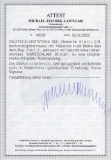 Dt. Kol. Ostafrika Mi.-Nr. 21 b II oo Fotoattest