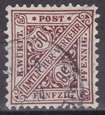 Württemberg Dienst Mi.-Nr. 213 oo gepr. INFLA