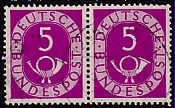 Bund Mi.-Nr. 125 oo Paar