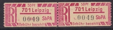 DDR Einschreibemarke Mi.-Nr. 1 AX 701 **