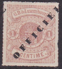 Luxemburg Dienst Mi.-Nr. 1 II * gepr. FSPL