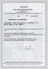 Liechtenstein Mi.-Nr. 304/05 A WZ W; X; Y * Z ** Fotoattest