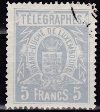 Luxemburg Telegraphenmarken Mi.-Nr. 5 F oo