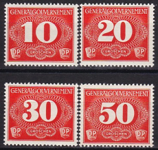 Generalgouvernement Mi.-Nr. Zustellung 1/4 **