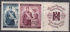 Böhmen und Mähren Mi.-Nr. 53/54 ** Zierfeld