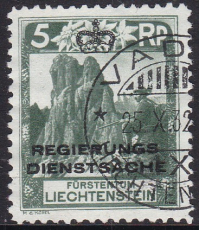 Liechtenstein Dienst Mi.-Nr. 1 A oo