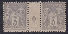 ALT - Frankreich Mi.-Nr. 77 * Zwischenstegpaar