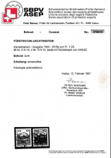 Liechtenstein Dienst Mi.-Nr. 9/10 oo Fotoattest