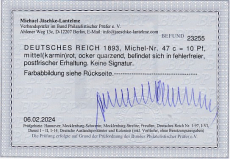 Deutsches Reich Mi.-Nr. 47 c ** Fotobefund