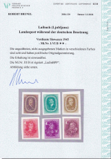 Dt.Bes. Laibach Mi.-Nr. I - VI B ** Fotoattest