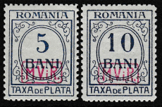 Militärverwaltung in Rumänien Porto Mi.-Nr. 6/7 *