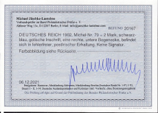 Deutsches Reich Mi.-Nr. 79 A ** Fotobefund