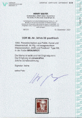 DDR Mi.-Nr. 341 v b X II ** Fotoattest