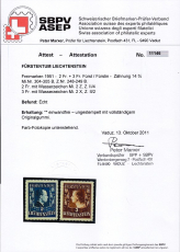 Liechtenstein-Mi.-Nr. 304/05 B ** Fotoattest