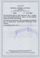 Deutsches Reich Mi.-Nr. 66 II ** Fotoattest