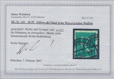 Deutsches Reich Mi.-Nr. 181 oo Fotobefund