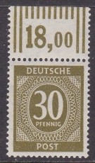 Alli.Bes. Mi.-Nr. 928 a W OR ** gepr. ARGE
