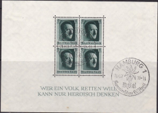 Deutsches Reich Mi.-Nr. Block 7 SST "Hamburg"