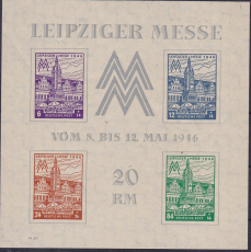 SBZ Mi.-Nr. Block 5 Y Za ** Fotoattest