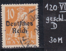 Deutsches Reich Mi.-Nr. 120 AF VI oo