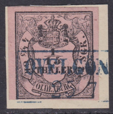 Oldenburg Mi.-Nr. 3 III oo Kurzbefund