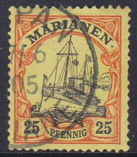 Dt. Kol. Marianen Mi.-Nr. 11 oo Zahnfehler