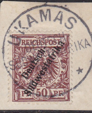 Dt. Kol. Südwestafrika Mi.-Nr. 10 oo "UKAMAS"