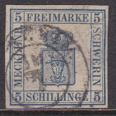 Mecklenburg - Schwerin Mi.-Nr. 3 oo gepr. BPP