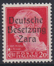 Deutsche Besetzung Zara Mi.-Nr. 4 **