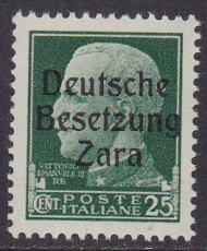 Deutsche Besetzung Zara Mi.-Nr. 5 I ** gepr. BPP
